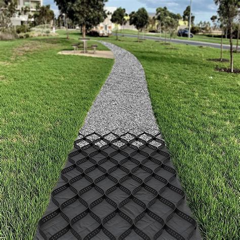 Wickes Black <strong>Gravel</strong> Stabilisation Mat with Geotextile Base - 1166 x 800 x 30mm. . Pea gravel grid